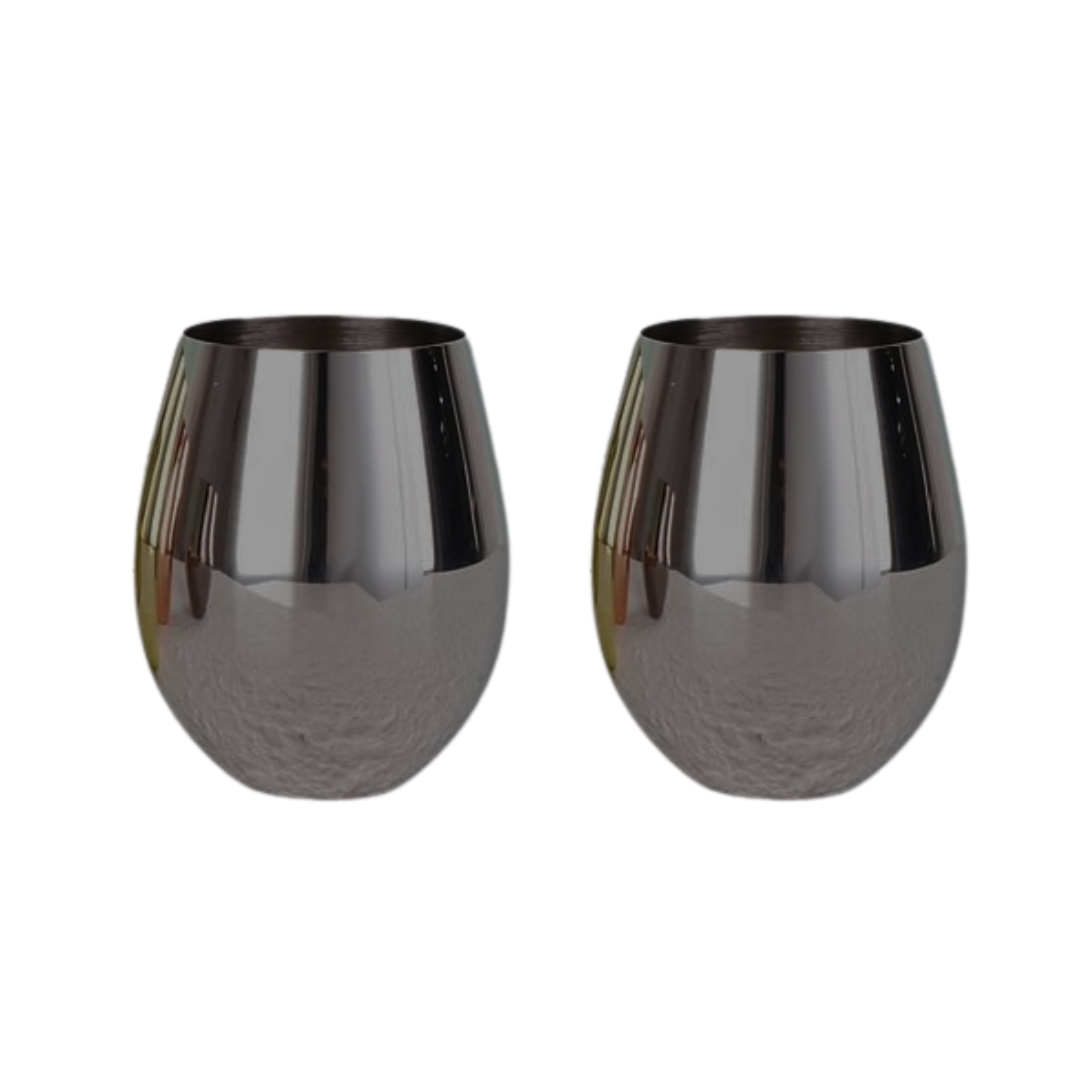 Stainless Steel Stemless Wine Glass (Set of 2)