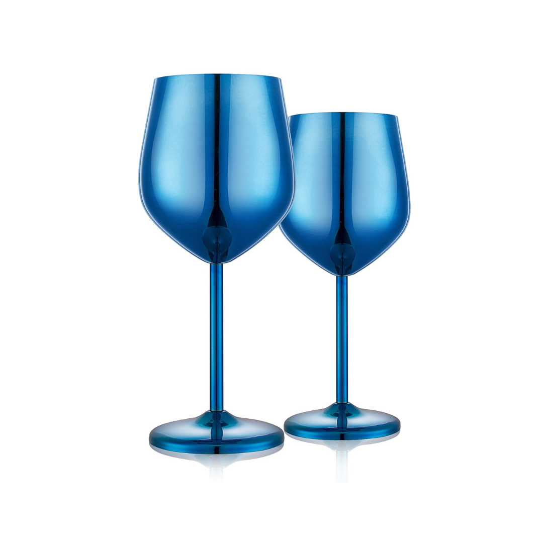 500ml (17 OZ) Stainless Steel Wine Glasses (Set of 2)