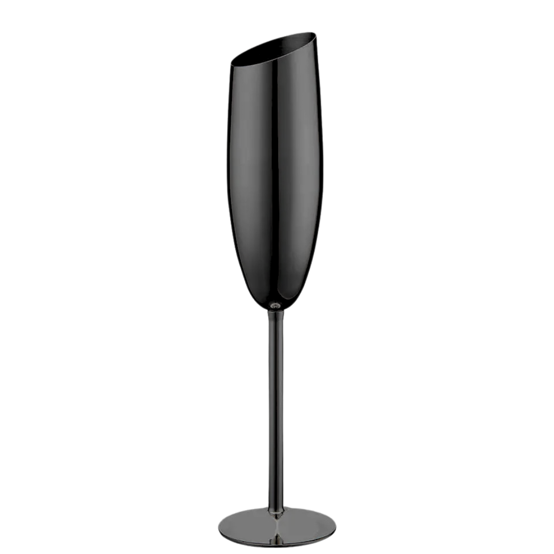 240ml (8 OZ) Stainless Steel Beveled Champagne Flutes