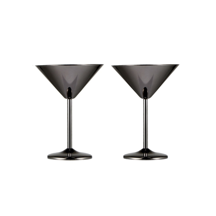 240ml (8 OZ) Stainless Steel Martini Glasses (Set of 2)