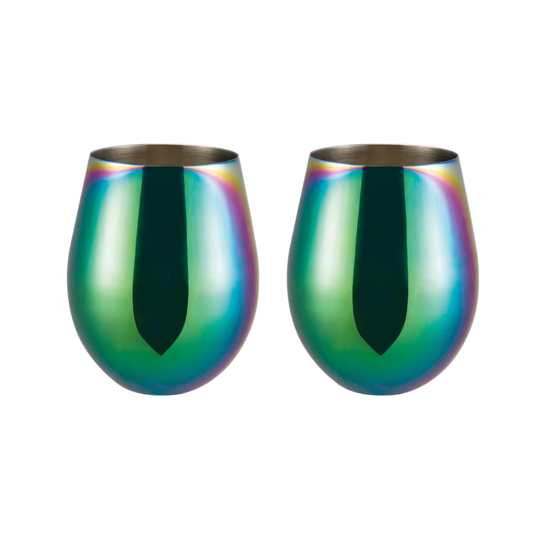 Stainless Steel Stemless Wine Glass (Set of 2)