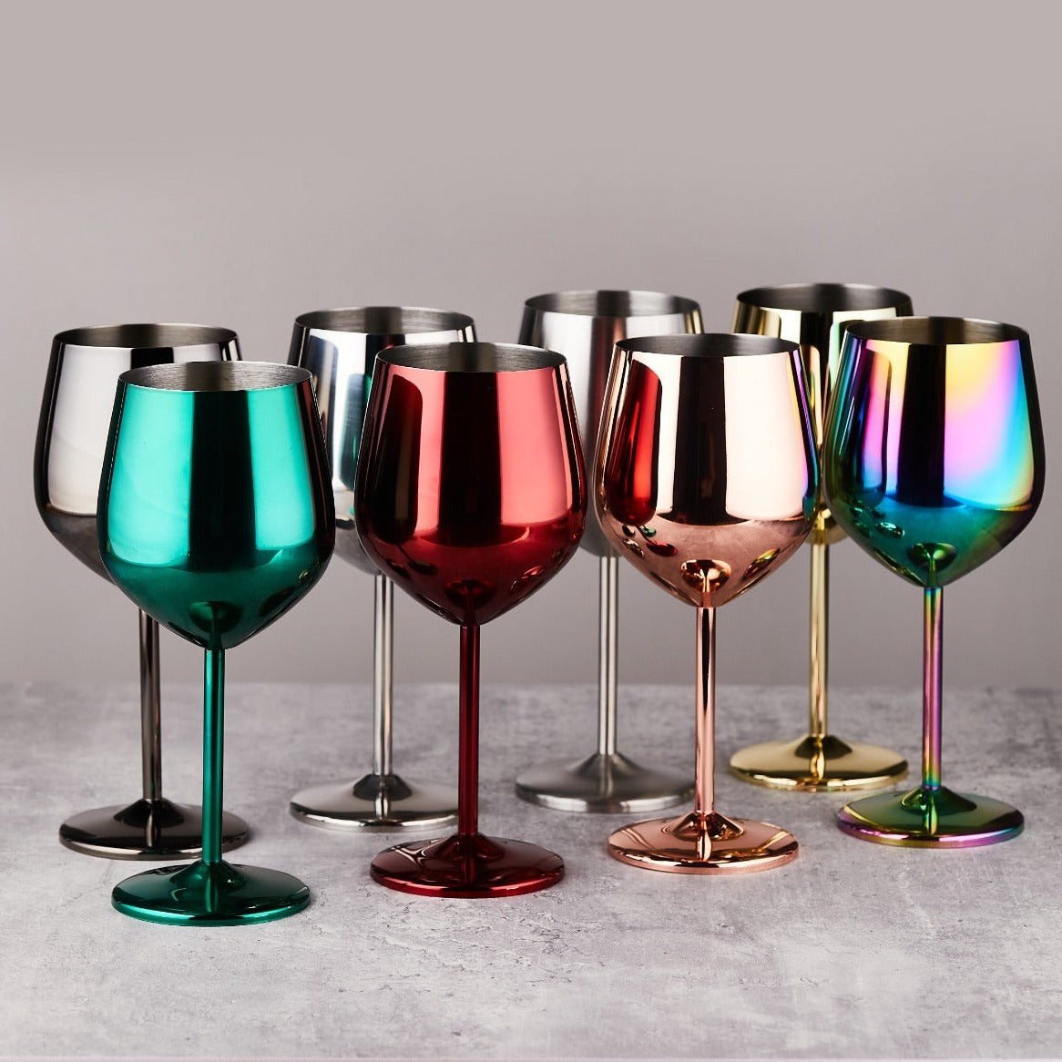 Stainless Steel Wine Glasses - The Stainless Sipper