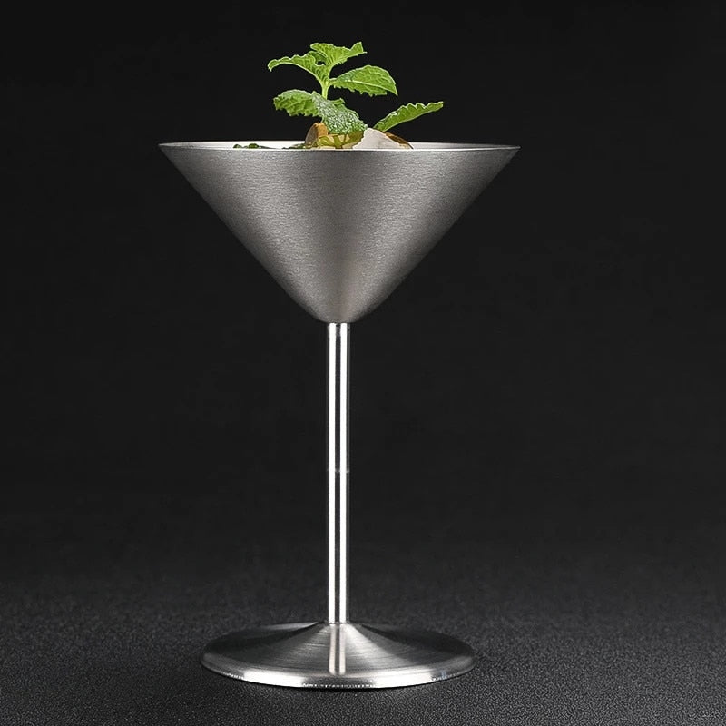 Stainless Steel Martini Glasses  Stainless Steel Stemless Martini