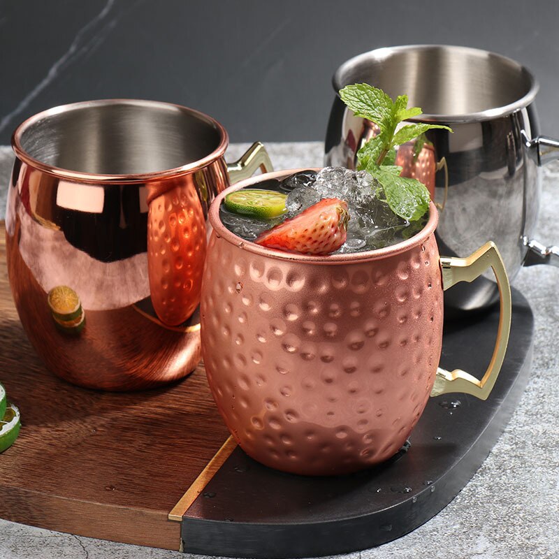Moscow Mule Mugs - Stainless Steel Moscow Mule Copper Mugs